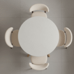 ⁦כסא אוכל אליס לבן⁩ – תמונה ⁦6⁩