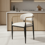 ⁦כסא אוכל סופי רגל שחורה⁩ – תמונה ⁦2⁩