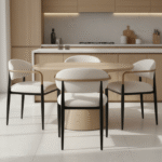 ⁦כסא אוכל סופי רגל שחורה⁩ – תמונה ⁦4⁩