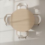 ⁦כסא אוכל סופי רגל שחורה⁩ – תמונה ⁦5⁩