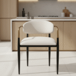 כסא אוכל סופי רגל שחורה